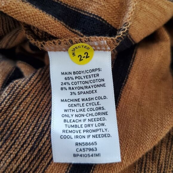 BP Stripe Tank Split Back Midi Dress size 4X in Brown/Black - NEW - Picture 12 of 12